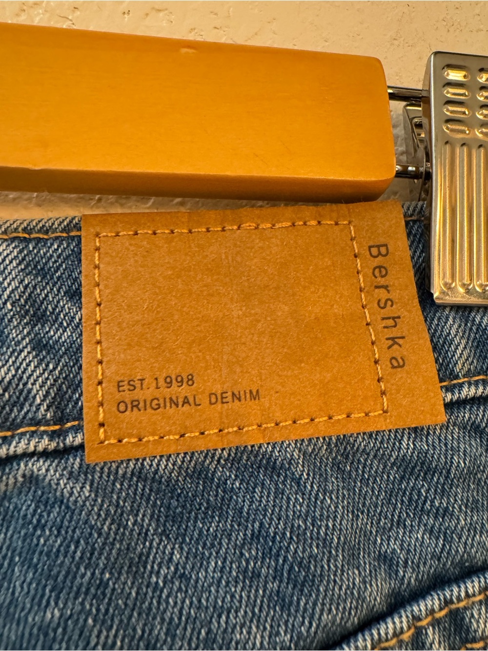 Bershka Women's Mom Jeans Straight Leg Jeans - Medium Blue - Picture 12 of 15